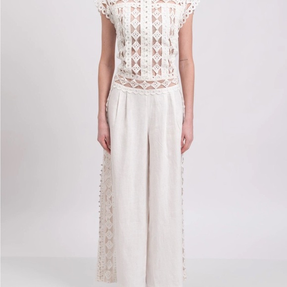 Zimmermann Moncur White Linen Jumpsuit - Picture 5 of 9